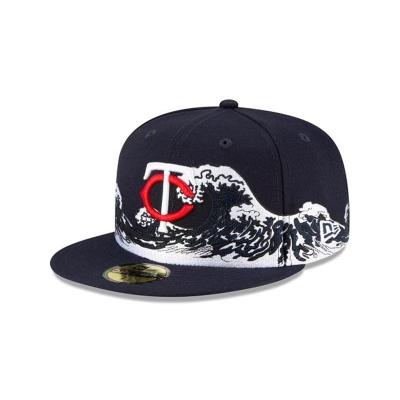 Minnesota Twins Gorra | New Era MLB Wave 59fifty Fitted Cap Mexico - Azules